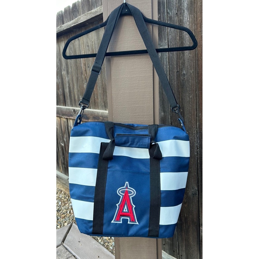 Los Angeles Angels MLB Insulated Cooler Tote Bag Concept One Striped Shoulder
